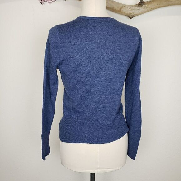 Sarah Spencer merino wool Henley style sweater - Picture 5 of 8